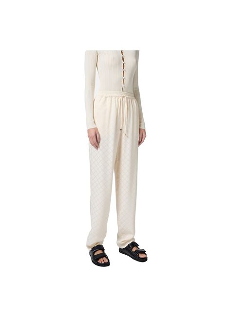 Pantalone Elisabetta Franchi donna PA09152E2 193 burro jogger coulisse in vita ELISABETTA FRANCHI | Pantaloni | PA09152E2193